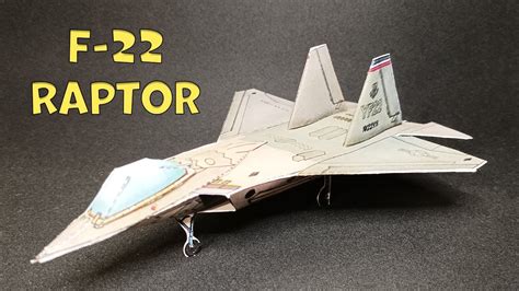 F-22 Raptor Paper Model | How to Make a Paper Airplane Model | Paper craft F-22 | DIY Paper ...