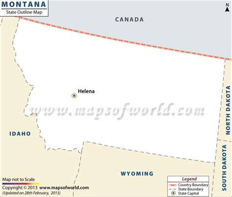 Montana Map Outline | Blank Map of Montana