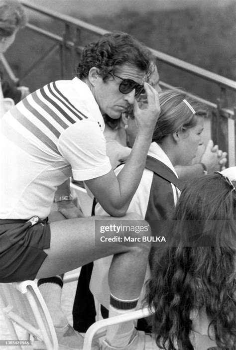 Philippe Junot sur un court de tennis, dans les années 1980. News Photo - Getty Images