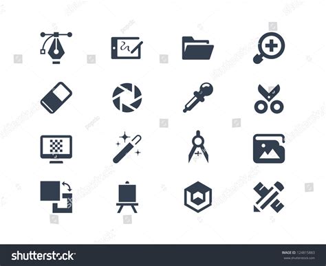 Graphic Design Icons庫存向量圖（免版稅）124815883 | Shutterstock