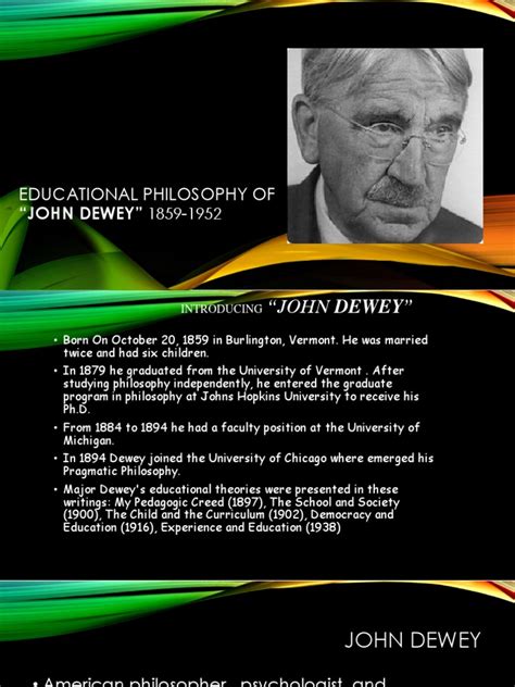 John Dewey Philosophy of Education | PDF | John Dewey | Philosophy Of ...