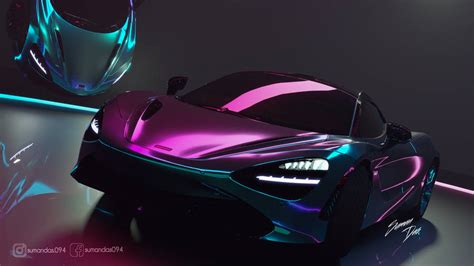 Download free Mclaren 720s Purple Teal Chrome Wallpaper - MrWallpaper.com