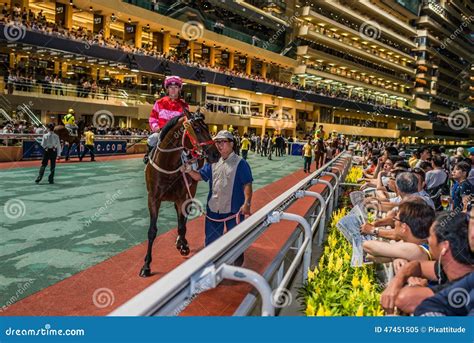 Piste Heureuse Hong Kong De Vallée De Course De Cheval Image éditorial ...