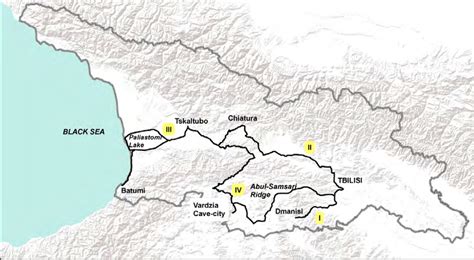 Map of the Field Trips of IGCP 610 in Georgia. I.... | Download Scientific Diagram