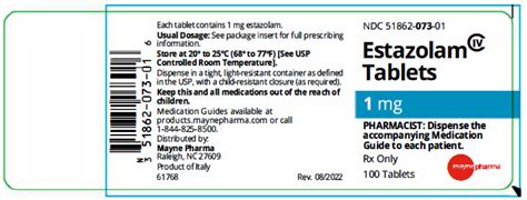 Estazolam (Mayne Pharma): FDA Package Insert, Page 6