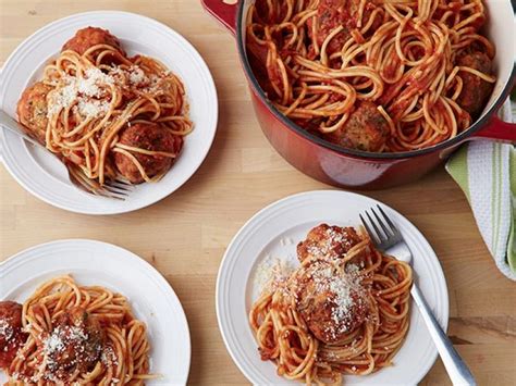 Spicy Turkey Meatballs and Spaghetti Recipe | Ina Garten | Food Network