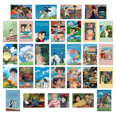 Buy Unquote Paper Anime Wall Art s, Studio Ghibli, Cartoon, 10L x 15W cm, Set of 30 Online at ...