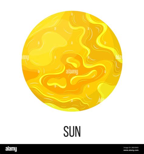 Sun star planet isolated on white background. Solar system. Cartoon ...