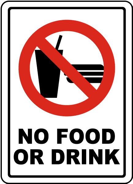 No Food or Drink Sign R5436 - by SafetySign.com