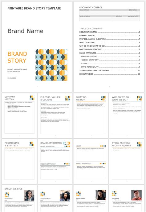 Free Brand Story Templates | Smartsheet