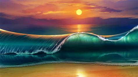 Sunset Wave Wallpapers - Top Free Sunset Wave Backgrounds - WallpaperAccess