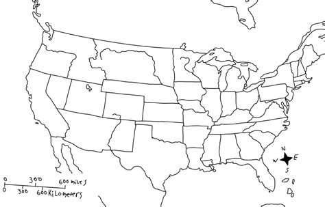 Blank Us Map With Rivers - Printable US Maps