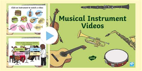 Types of Musical Instruments and Families - Video PowerPoint