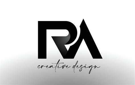 RA Letter Logo Design with Elegant Minimalist Look.RA Icon vector with creative design modern ...