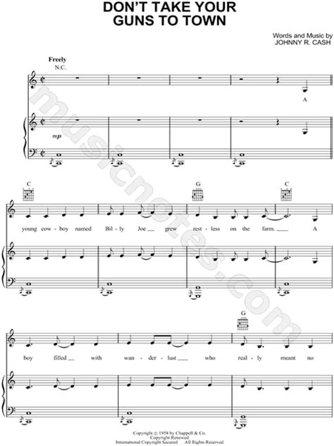 Johnny Cash Far Side Banks Of Jordan Sheet Music In F Major ...