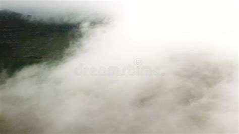 Aerial Drone View of Kalsoy Island Hidden in the Mist, Faroe Islands. Stock Video - Video of ...