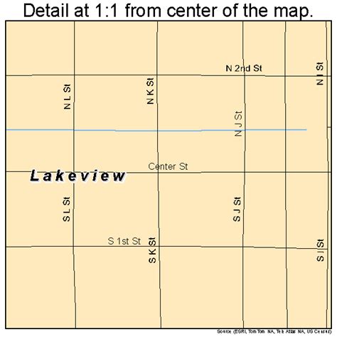 Lakeview Oregon Street Map 4140700