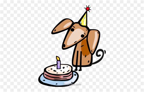 Puppy With His Birthday Cake Royalty Free Vector Clip Art - Dog ...