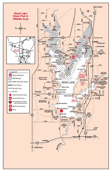 Rend Lake State Park Illinois Site Map - Rend Lake State Park Illinois ...