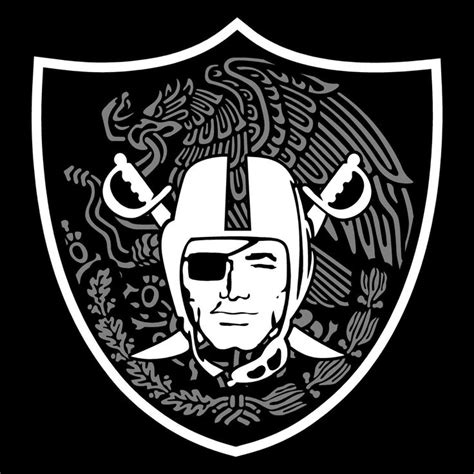 Mexican Shield - Raiders 4 Life Decal/Window Sticker - 8 (Small) / Black | Oakland raiders logo ...