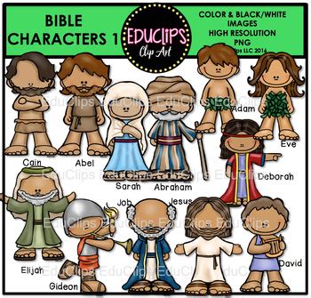 Bible Characters 1 Clip Art Bundle {Educlips Clipart} by Educlips Clip Art