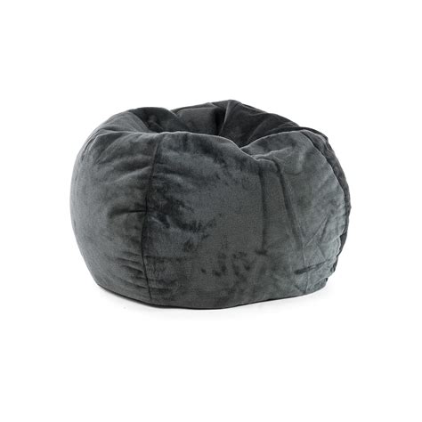 Evolve Faux Fur Bean Bag Cover - Slate Grey | BIG W