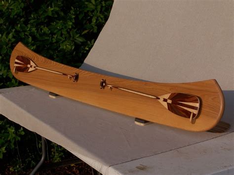 Wooden Canoe Paddle Display Holder, Displays Two 1/2 Scale Paddles paddles Sold Separately, NOT ...