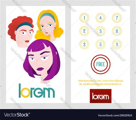 Loyalty card with program Royalty Free Vector Image