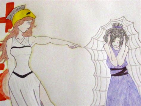 Athena and Arachne close up by MiracleMoon124 on DeviantArt