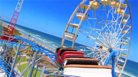 Daytona Beach Boardwalk Amusements Sand Blaster Roller Coaster POV ...