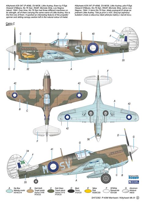 SH72382 P-40M Warhawk/Kittyhawk Mk.III - colour schemes unveiled