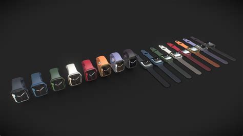 Apple Watch Series 7 all colors - Buy Royalty Free 3D model by madMIX ...