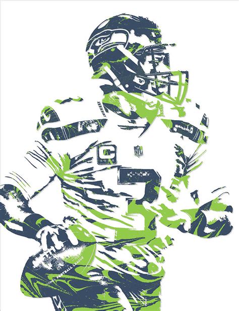 Russell Wilson Seattle Seahawks Pixel Art 10 Mixed Media by Joe ...