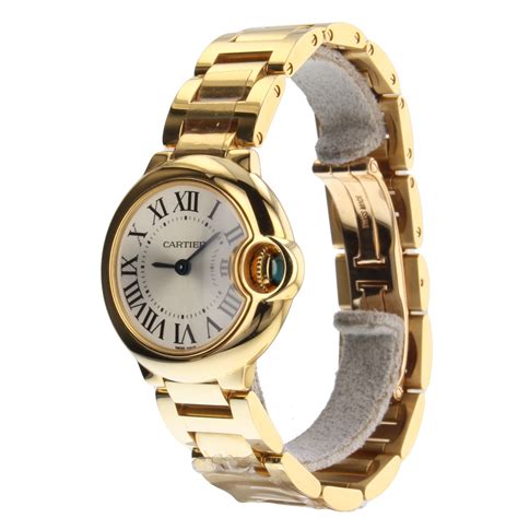 Cartier W69001Z2 Ballon Bleu 18K Yellow Gold Quartz Silver Dial Womens ...