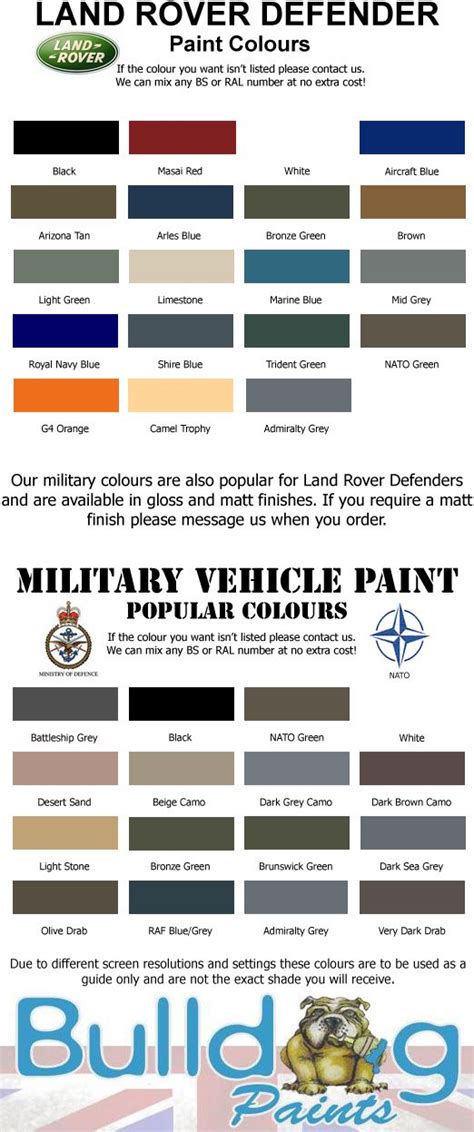 Landrover colours Landrover Defender, Land Rover Defender 110, Defender ...