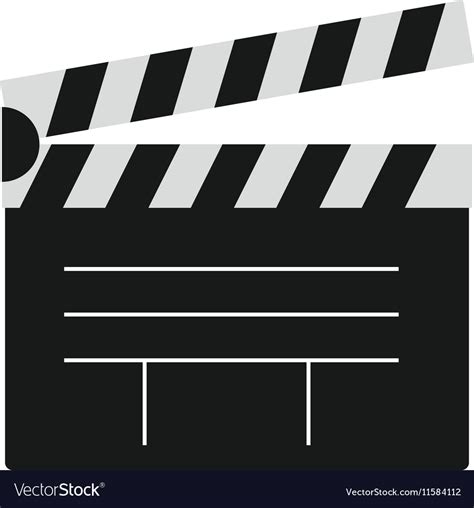 Cinema film clapper board Royalty Free Vector Image