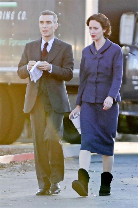 EMILY BLUNT And Cillian Murphy On The Set Of Oppenheimer In Los Angeles ...