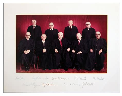 Lot Detail - Official Signed Photo by All 9 Justices of the Warren ...