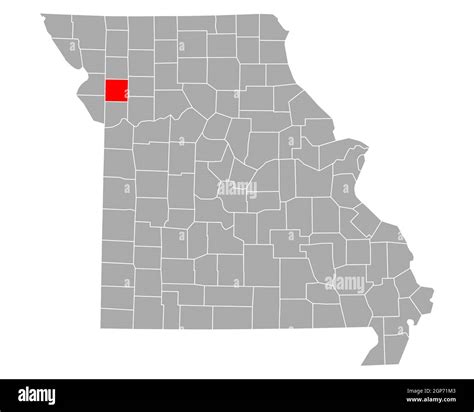 Map of Clinton in Missouri Stock Photo - Alamy