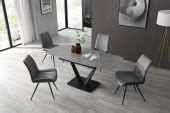 109 Grey Table with 79 Chairs, Kitchen Tables and Chairs Sets, Dining Room Furniture