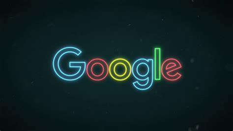 Google Logo Neon flickering - Free motion Graphics - YouTube