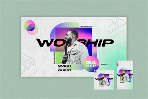 Church Design "Worship" | Creative Market