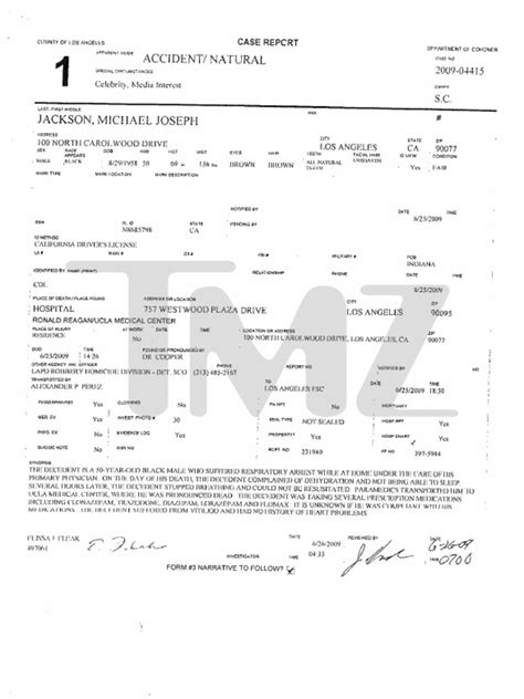 Michael Jackson Autopsy Report