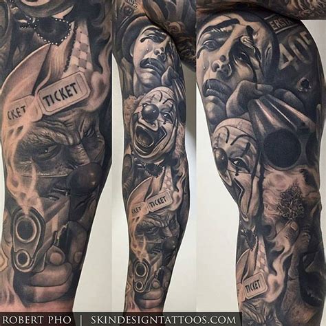 Pic 1 of 2 of this insane Sleeve By Artist: Robert Pho, @skindesigntattoos. Located: Las Vegas ...