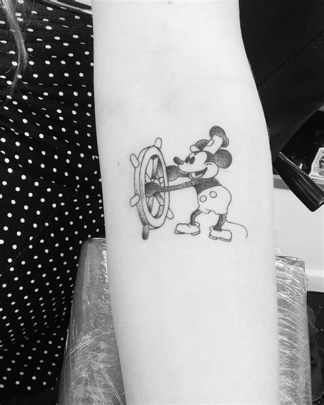 Classic Disney Steamboat Willie tattoo - Work by Amy Billing (Forever and Ever Bournemouth ...