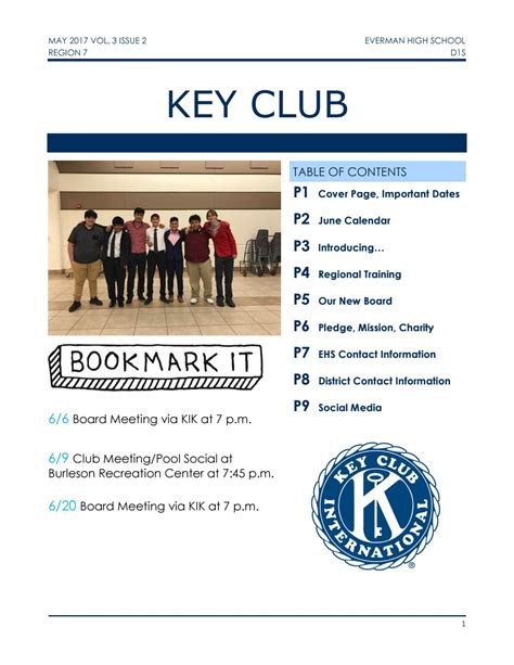 Everman High School Key Club May Newsletter by Everman HS Key Club - Issuu