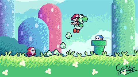 ArtStation - Yoshi's Island Pixel Art