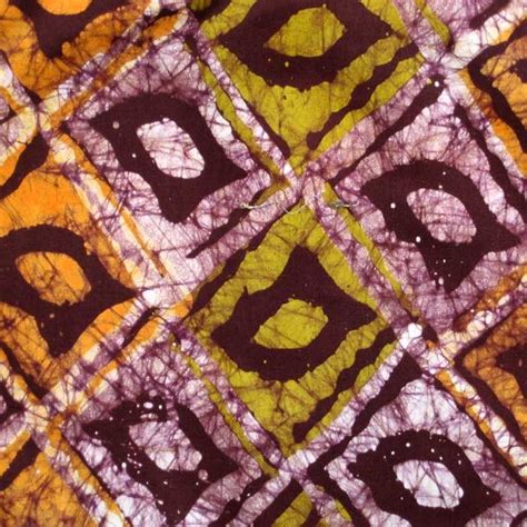 Cotton Hand Dyed African Batik Fabric from Ghana