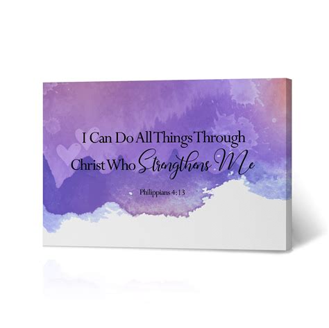 Buy HB Art Design I Can Do All Things Through Christ Who Strengthens Me Philippians 4:13 Bible ...