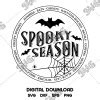 Spooky Season SVG, Halloween Circle Word Art SVG files Cricut, Instant ...